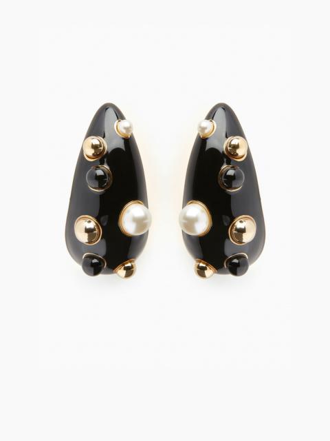 Black Drops Of Light Earrings