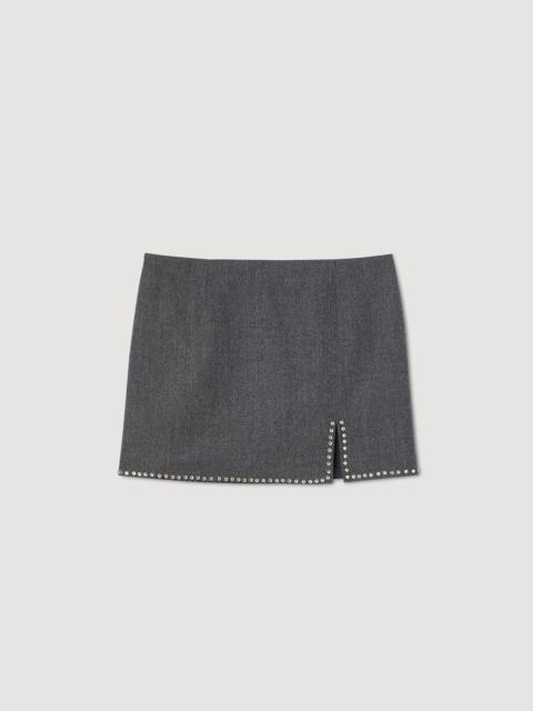 Slit mini skirt