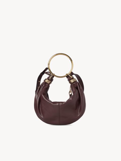 SMALL BRACELET HOBO BAG IN GRAINED LEATHER