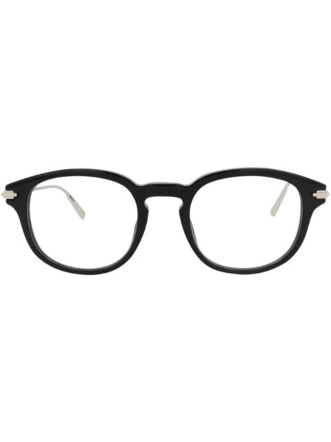 Dior Round-Frame Acetate Optical Frames Black Silver Transparent (DM50030I-49-001)