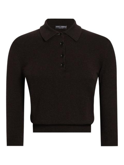 cashmere polo top