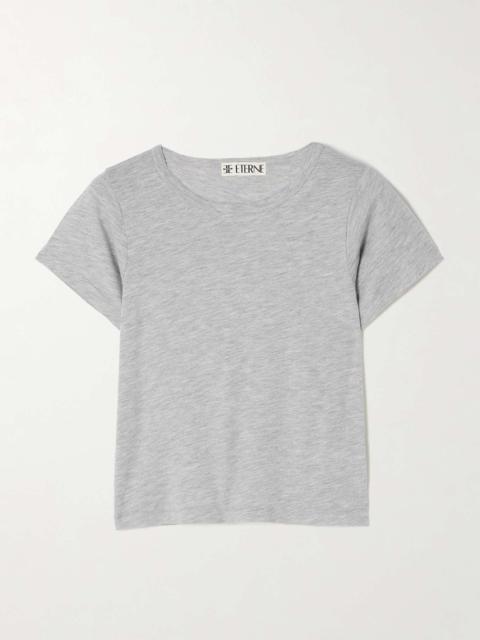 Baby Tee cropped cotton and modal-blend jersey T-shirt Gray