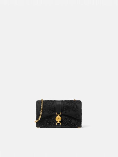 Kleio Embroidered Satin Mini Bag