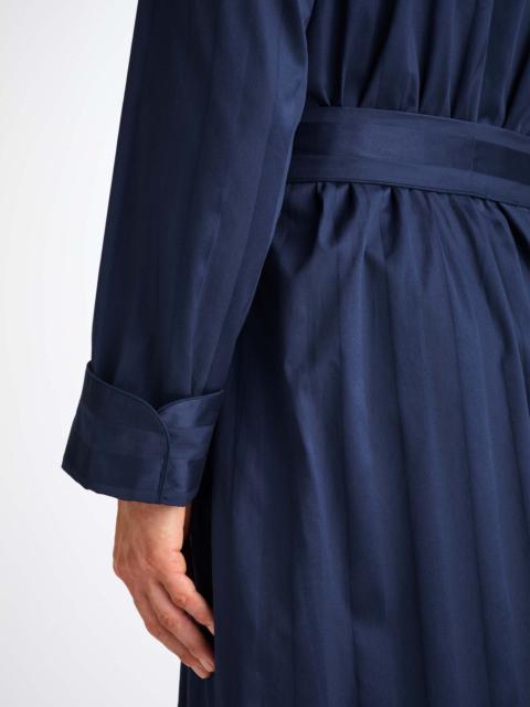 Men's Robe Lingfield Cotton Navy
