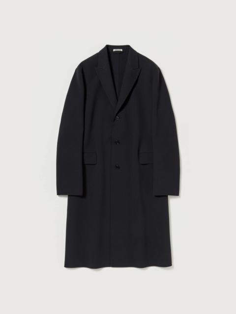 STRUCTURED WOOL GABARDINE HAND SEWN COAT