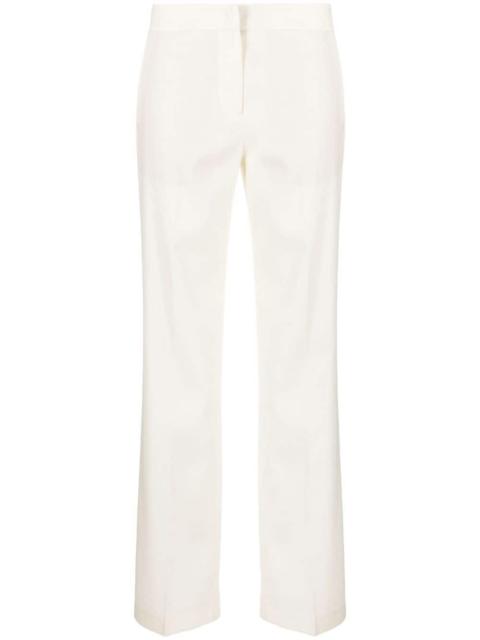 straight-leg wool trousers
