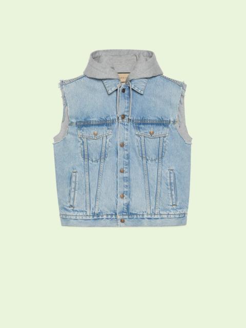 Hooded vest with 'Hollywood Babylon'