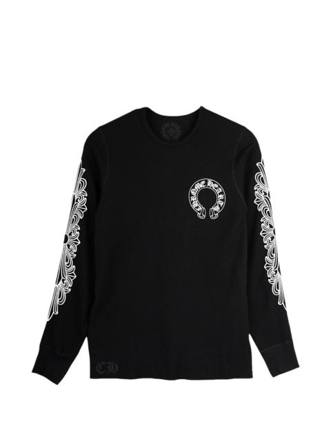 horseshoe floral thermal T-shirt
