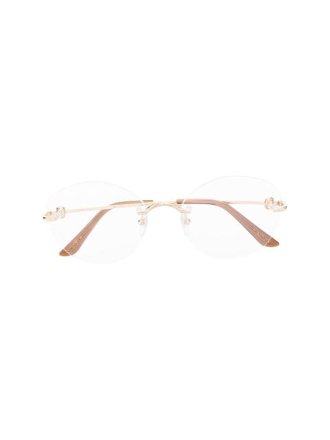 round rimless optical glasses