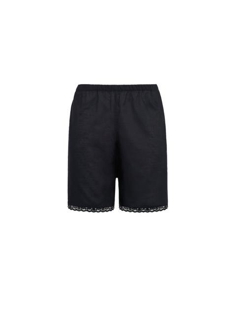 The Bermuda Short: Cotton Voile Black