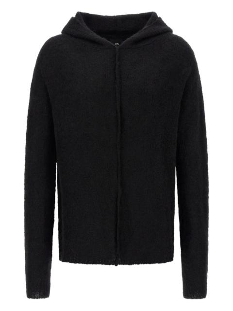 hooded cuffed-sleeve hoodie