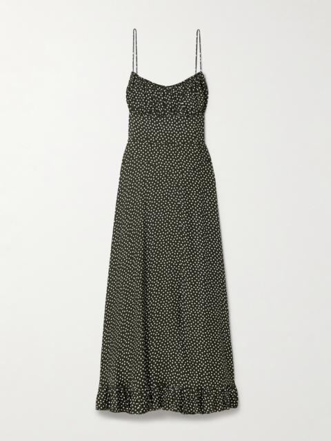 Rosaria Polka-dot Silk-blend Midi Dress
