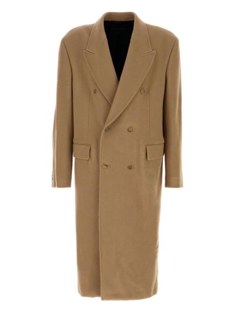 double-breasted wool coat