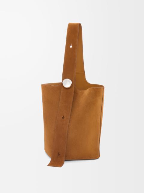 Large Pebble bucket bag in suede calfskin