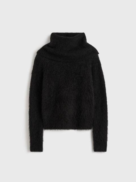 Funnel alpaca-blend knit black
