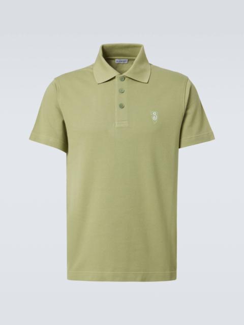 Embroidered cotton polo shirt