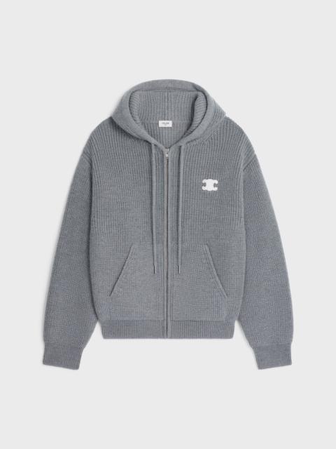 hooded cardigan IN WOOL