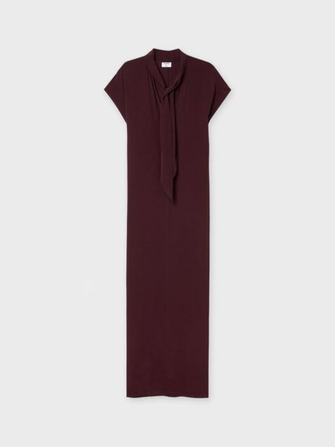 Dress Long Tie-Neck Burgundy