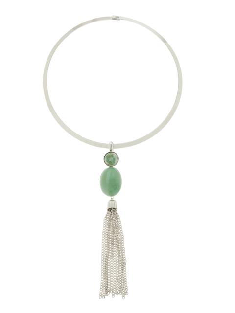 Liesel Fringed Aventurine Necklace green