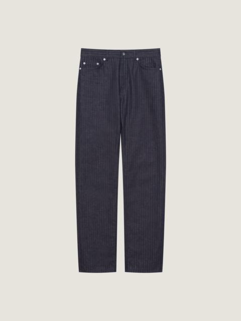 STRAIGHT FIT HERRINGBONE JEANS