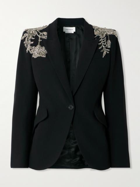 Embellished Crepe Blazer