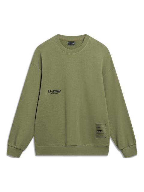 Li-Ning Anything Is Possible Graphic Sweatshirt 'Olive Green' AWDT683-4