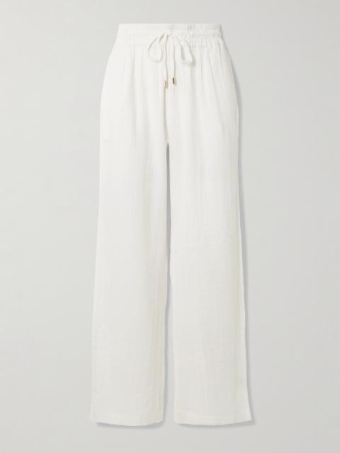 Krissy Crinkled-cotton Straight-leg Pants