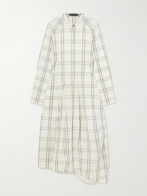 Russel Paneled Checked Cotton-poplin Midi Shirt Dress