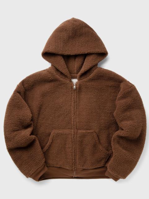 TERRY FLEECE ZIPPED HOODIE KNIT