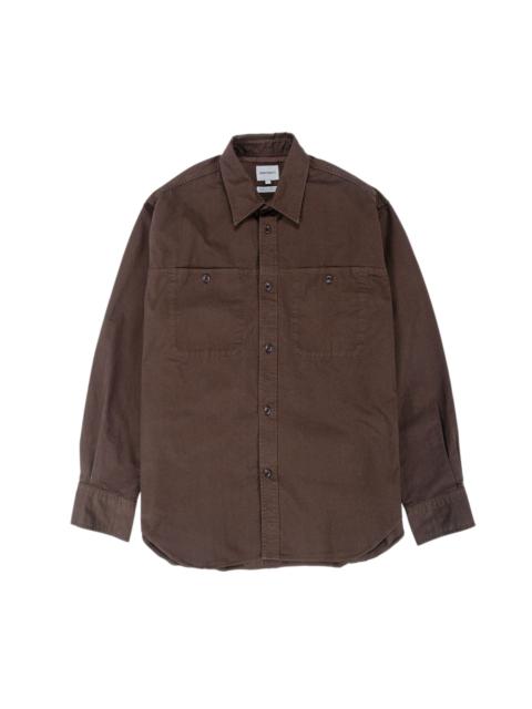 Julius Mineral Dyed Overshirt Shirt Espresso