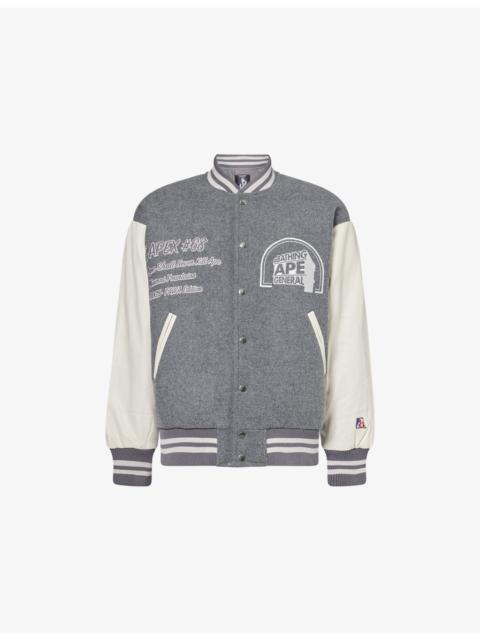 Bape X Kazuki Logo Wool-Blend Jacket