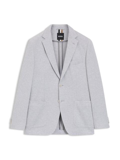 HERRINGBONE REGULAR-FIT JACKET IN A COTTON BLEND
