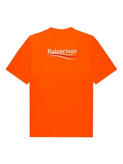 Men's Political Campaign Large Fit T-shirt in Fluo Orange
