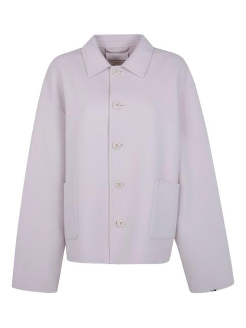 single-breasted felted jacket