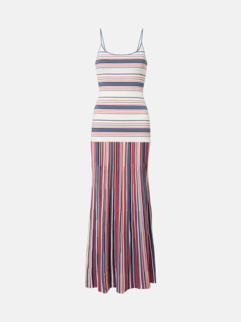 Citara striped cotton-blend maxi dress