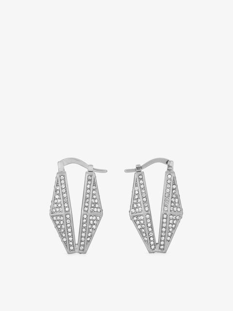 Diamond Chain Earring
Silver-Finish Chain Earrings with Pave Crystals