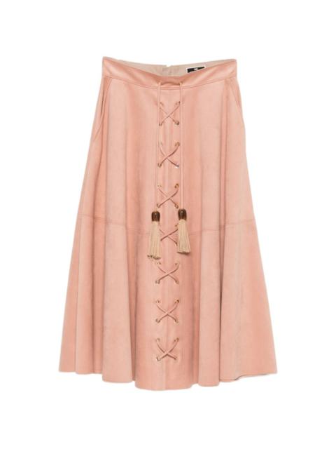 pink midi skirt