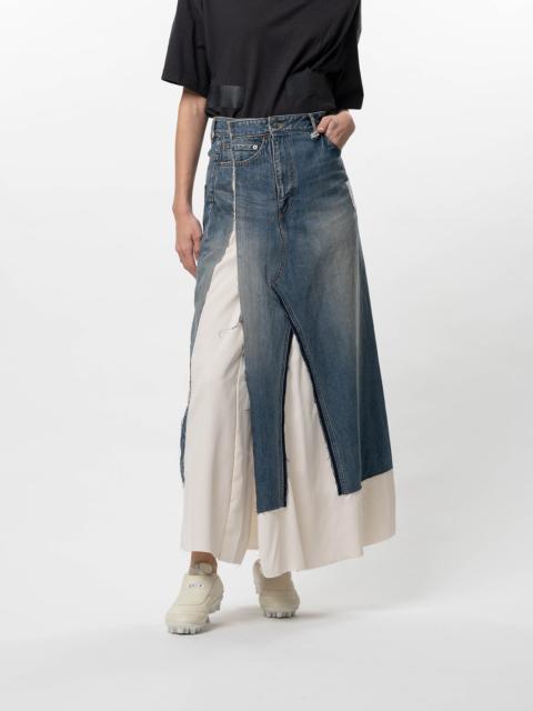 Denim Pants Combined Skirt
