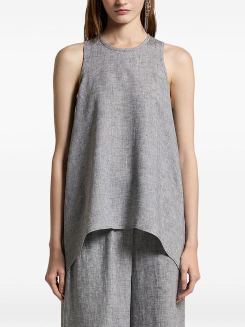 asymmetric sleeveless top