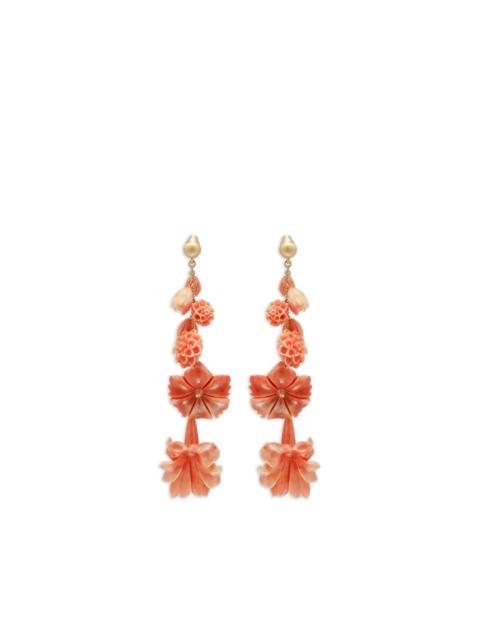 Giana flower-drop earrings