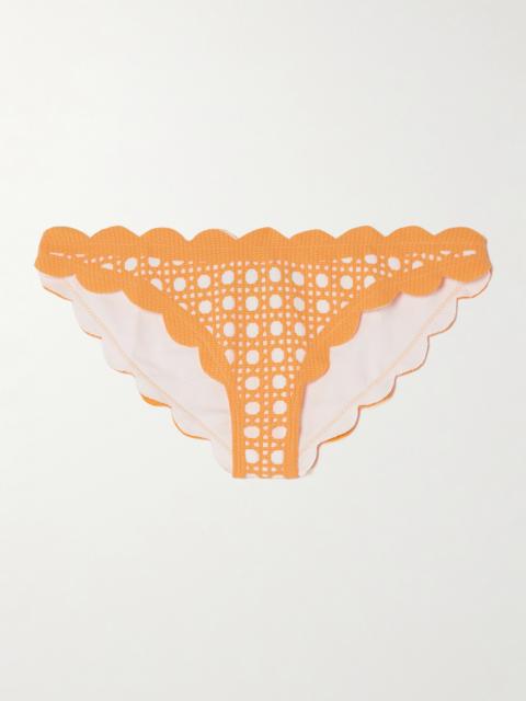 + Net Sustain Antibes Scalloped Laser-cut Bikini Briefs