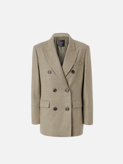 OVERSIZED DOUBLE-BREASTED CHECK BLAZER