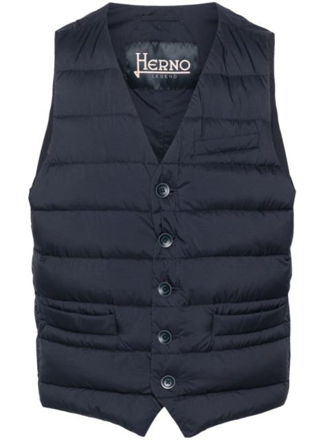 V-neck down gilet