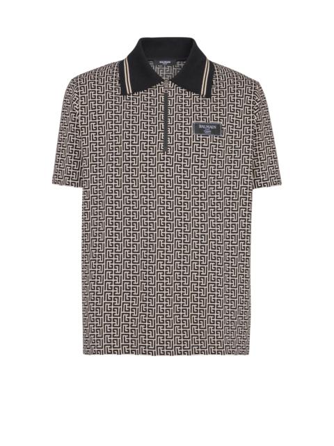 PB Labyrinth jacquard polo shirt
