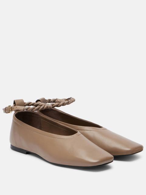 Steele leather ballet flats