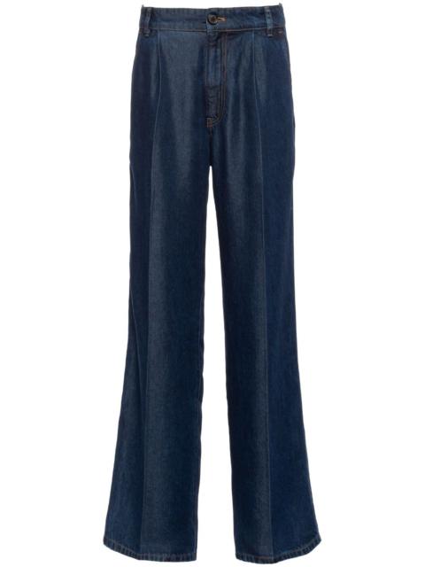 high-rise wide-leg jeans