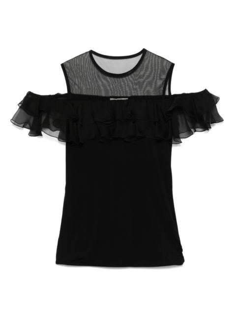ruffled blouse