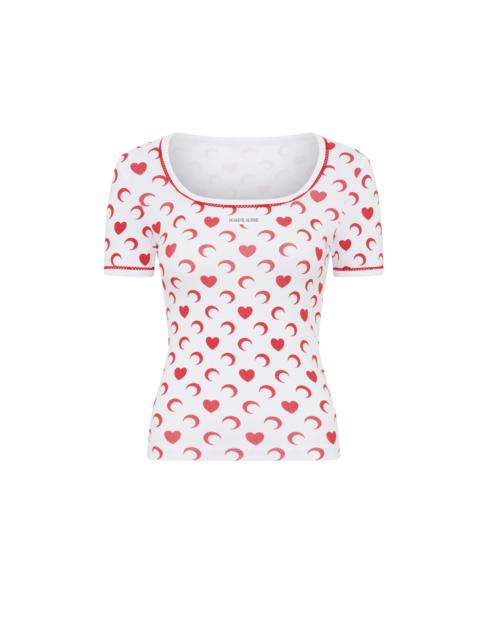 VALENTINE'S MOON HEART SQUARENECK T-SHIRT