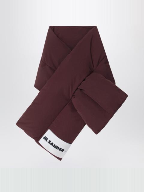 Plum padded scarf with logo