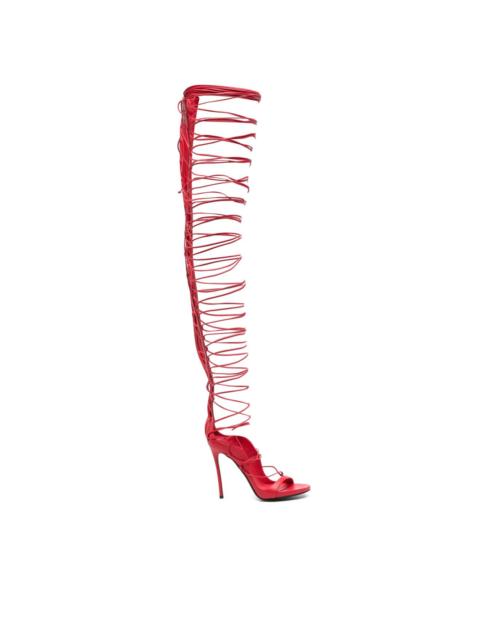 lace-up stiletto sandals